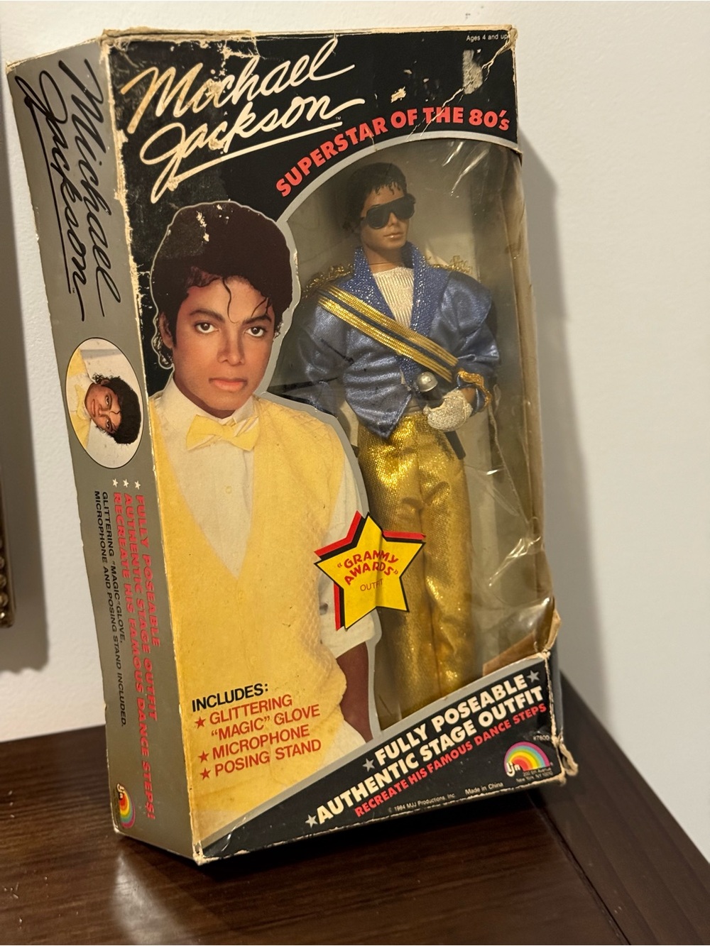 Vintage Michael Jackson 84 Grammys Blue Military Jacket Thriller Era Collectible